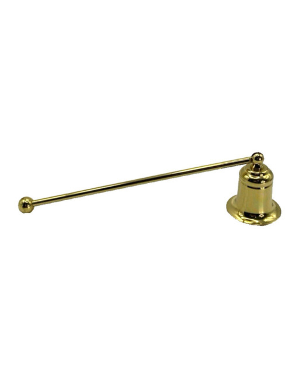 Vintage Brass Candle Snuffer Long Handle Gold Tone Wick Extinguisher 7”